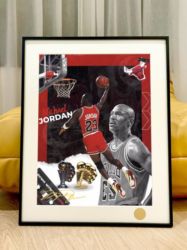 星空 《籃球之神喬丹》邁克爾喬丹NBA MJ裝飾畫 