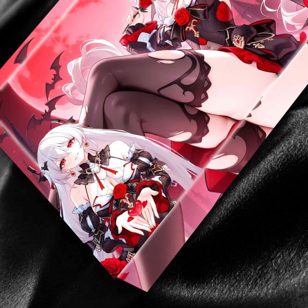 阿喵畫社 血月玫瑰德麗莎透明卡磚 