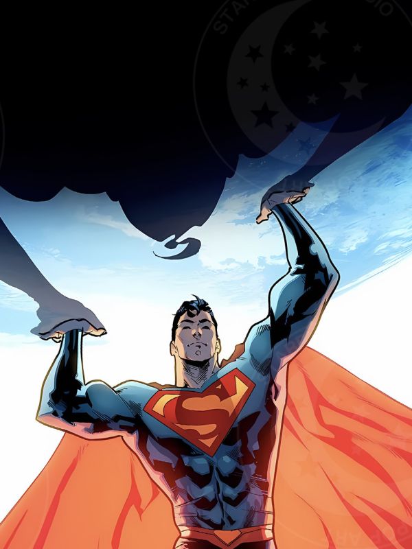 星空《超人》dc鋼鐵之軀克拉克superman裝飾畫 