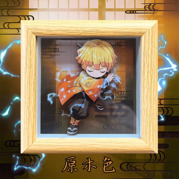 凹凸PANDA 鬼滅之刃無限城篇 B款我妻善逸立體掛畫擺臺 