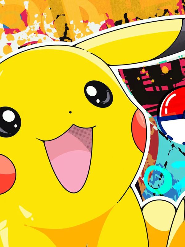 星空 原畫師昭舞《Pikachu》皮卡丘神奇寶貝寶可夢寵物小精靈潮流藝術裝飾畫 