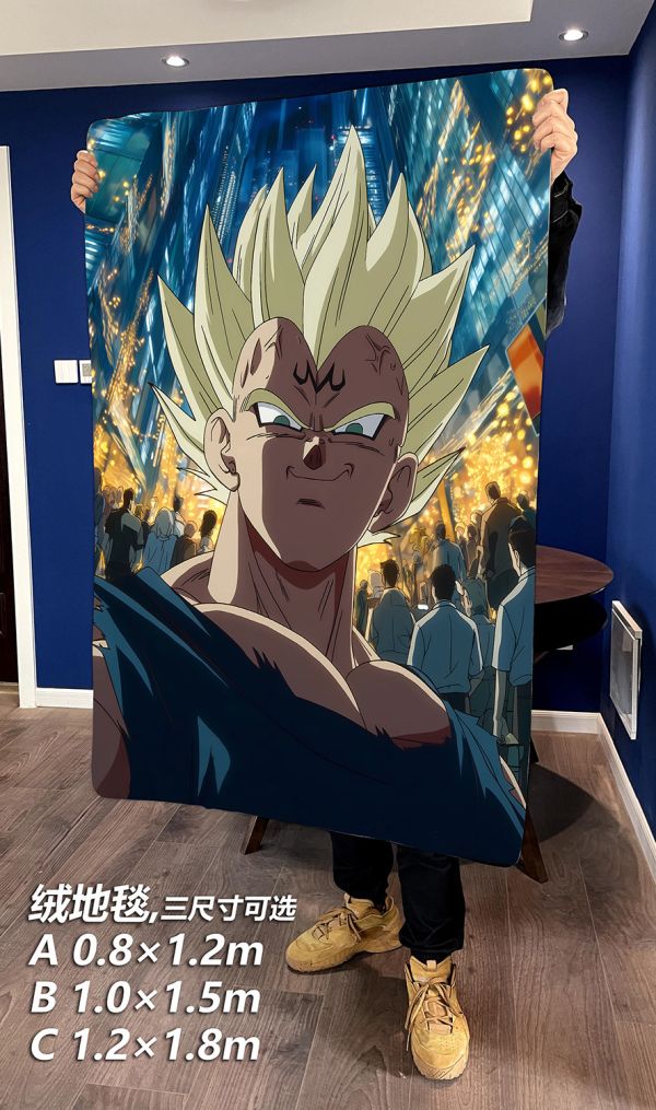 千鳥社《賽亞都市-貝吉塔》龍珠超級賽亞人午睡毯地毯裝飾畫 
