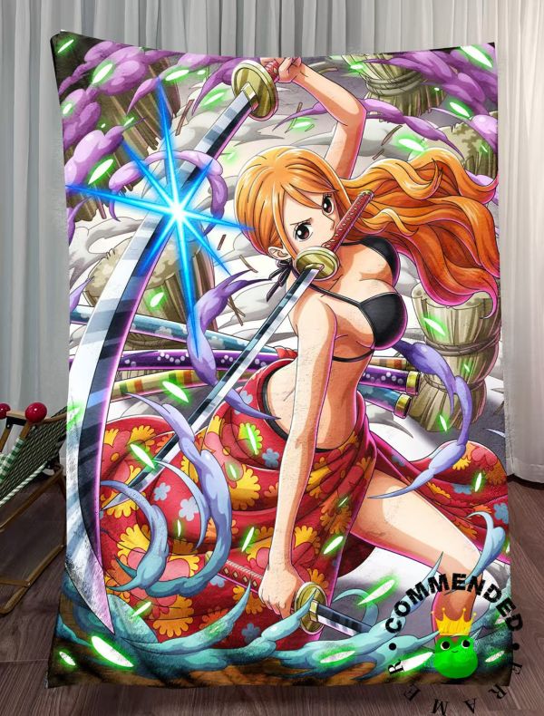 皇呱 《三刀流娜美》海賊王小賊貓裝飾畫 