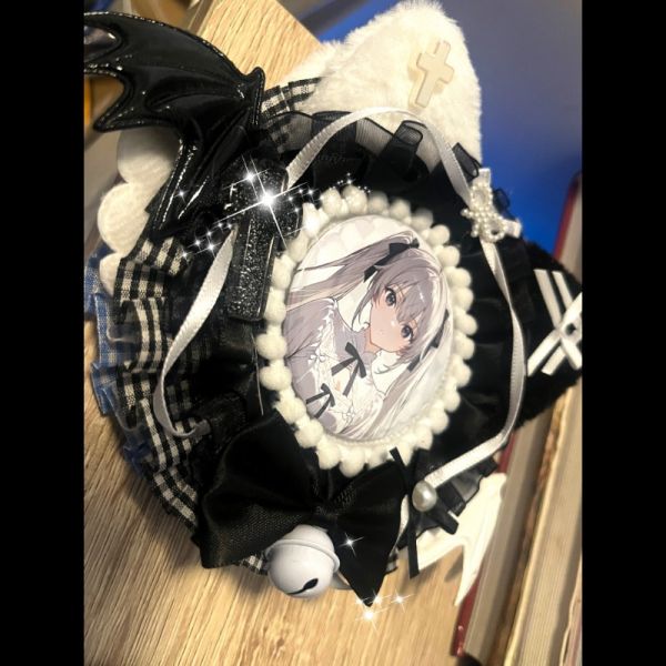 阿喵畫社 春日野穹 惡魔天使手作創意吧唧裝飾擺件 