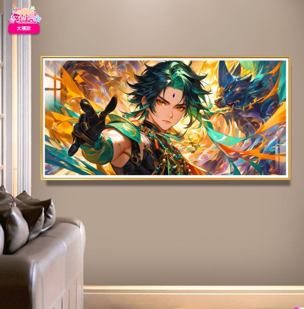 阿喵畫社 誅惡魈 大橫款裝飾畫 