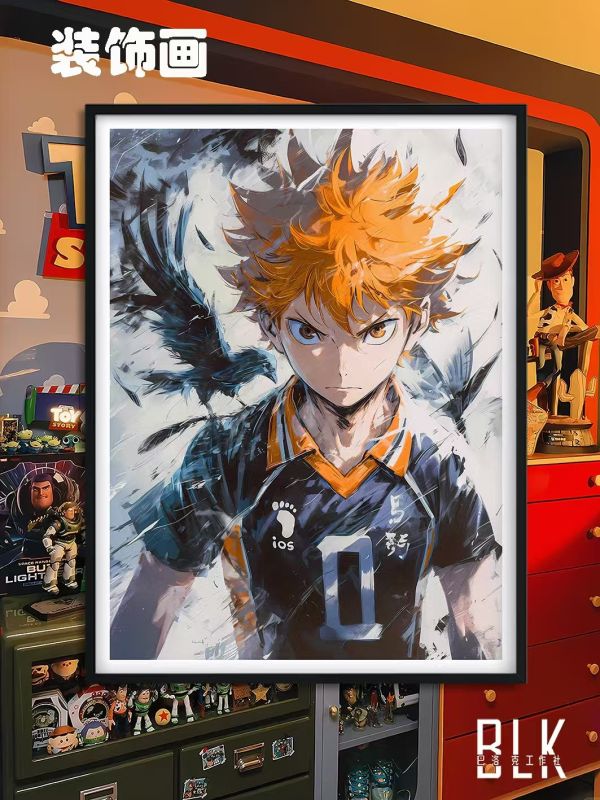 巴洛克 排球少年小太陽日向翔陽烏野高校動漫藝術裝飾畫/亞克力冰箱貼 