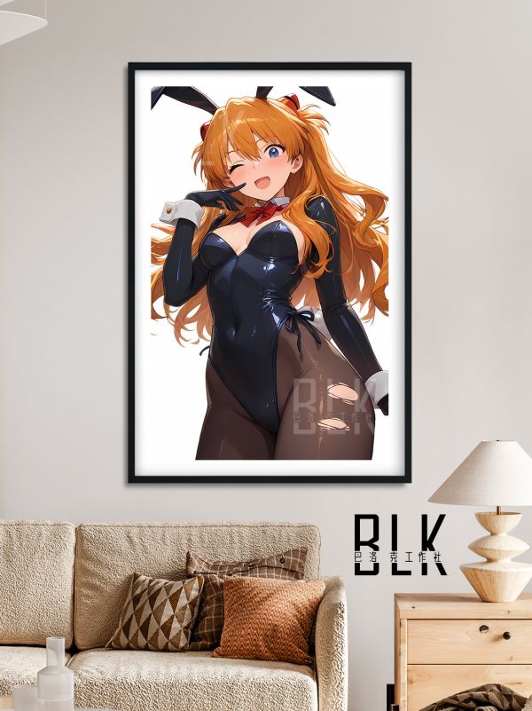 巴洛克《兔女郎明日香》新世紀福音戰士裝飾畫 