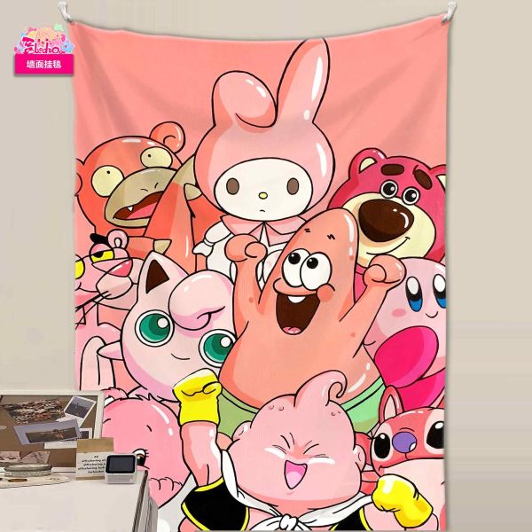 阿喵畫社 三麗鷗美樂蒂玉桂狗庫洛米三聯組合裝飾畫 