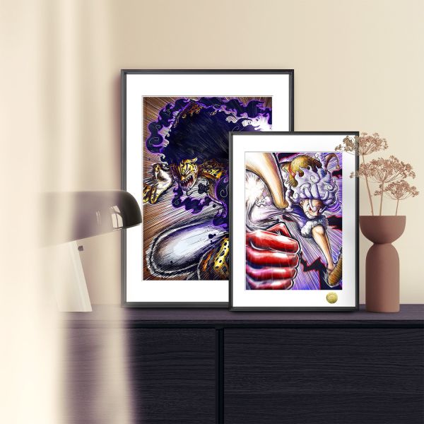 皇呱《覺醒的碰撞》海賊王魯夫路奇世界政府CP0裝飾畫 