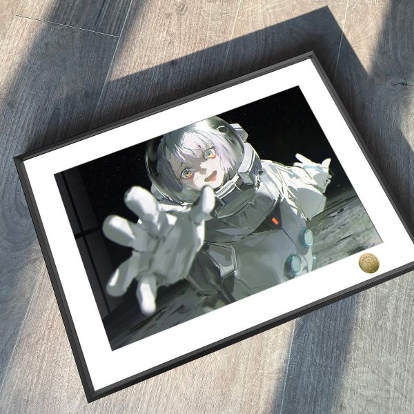 皇呱《賽博朋克露西》賽博浪客神秘的網絡黑客裝飾畫 