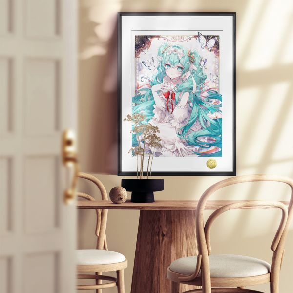 皇呱《少女初音》初音未來18週年甜美少女裝飾畫 