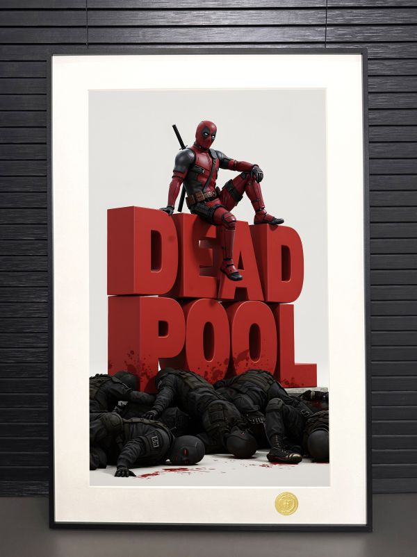 H2工作室《死侍》漫威小賤賤Deadpool裝飾畫 