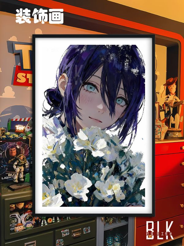 巴洛克《油畫風蕾塞》鏈鋸人蕾塞篇裝飾畫冰箱貼 