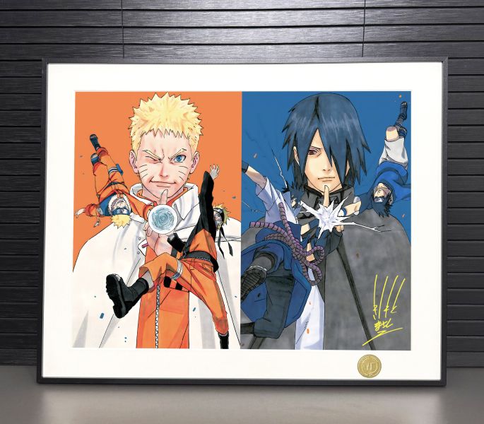 H2工作室《鳴人佐助》火影忍者七代目寫輪眼裝飾畫 