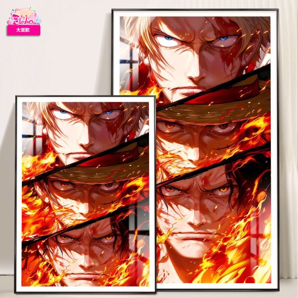 阿喵畫社 火之意志三兄弟 海賊王裝飾畫 
