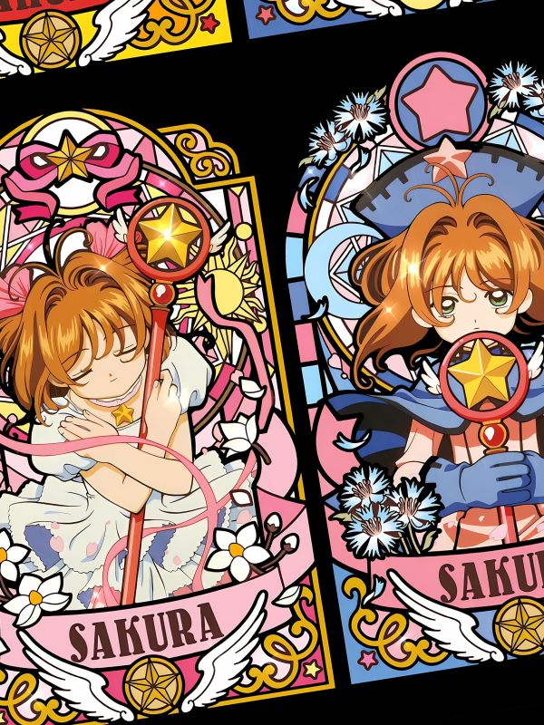星空工作室 《小櫻彩窗》百變小櫻魔卡少女木之本櫻庫洛牌裝飾畫 