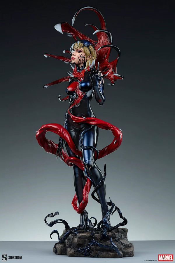 正版授權 Sideshow 56cm 漫威 Gwenom 幽靈蜘蛛與毒液共生體 