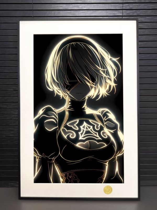 H2工作室 《2B》尼爾機械紀元尤爾哈裝飾畫 