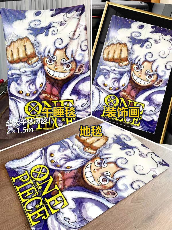 千鳥社 《尼卡魯夫 插畫版》 海賊王魯夫草帽團五檔太陽神尼卡午睡毯地毯裝飾畫 