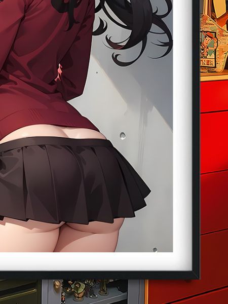 巴洛克《遠阪凜》Fate紅色惡魔五大元素使裝飾畫 