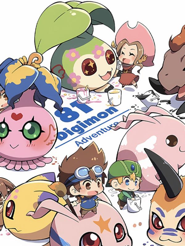 星空 《數碼寶貝幼崽》太一阿和阿武滾球獸裝飾畫 