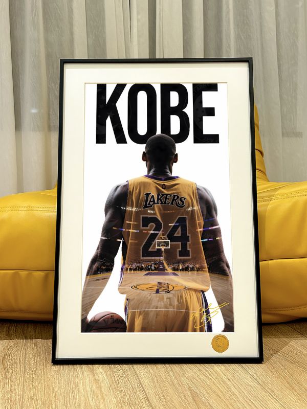 星空《科比背影》kobe布萊恩特黑曼巴NBA洛杉磯湖人隊裝飾畫 