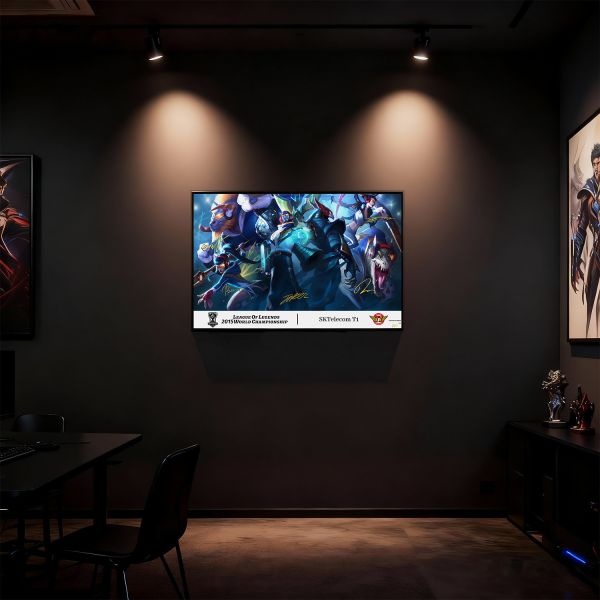千鳥社 英雄聯盟全球總決賽冠軍S賽skt t1戰隊海報藝術畫 