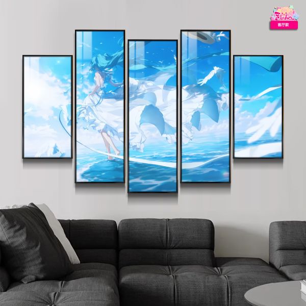 阿喵畫社風之海 初音未來異形五幅套組裝飾畫 