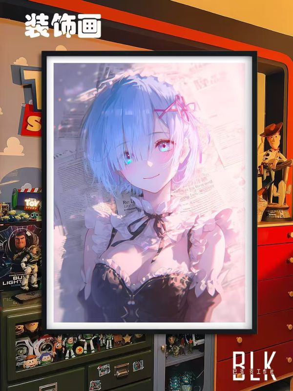 巴洛克 蕾姆Rem Re從零開始的異世界生活裝飾畫冰箱貼 