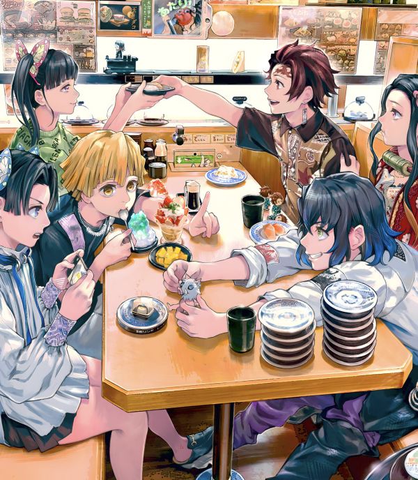 H2工作室《聚餐鬼滅之刃》裝飾畫 