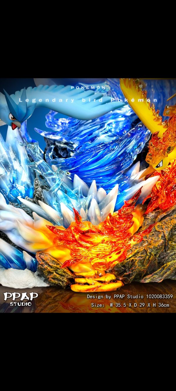 【現貨】PPAP Studio  寶可夢神獸第二彈 聖鳥組 洛奇亞+三聖鳥（火焰鳥，急凍鳥，閃電鳥） 