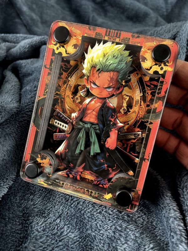 萌萌匠 Onepiece海賊王羅羅諾亞·佐羅小索隆立體亞克力磚擺臺 