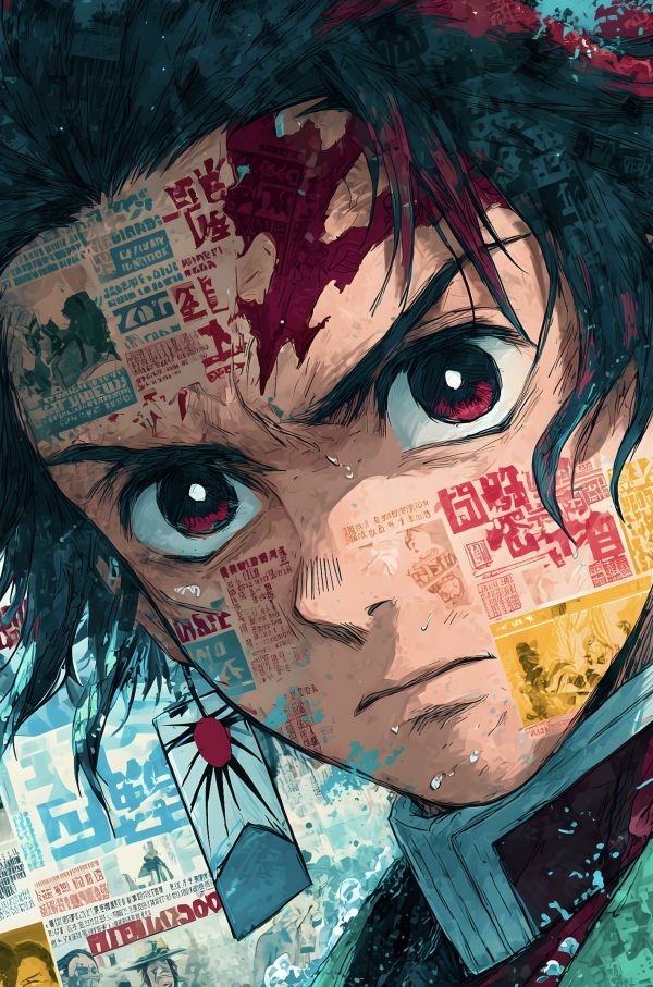 H2工作室《海報炭治郎》鬼滅之刃鬼殺隊裝飾畫 