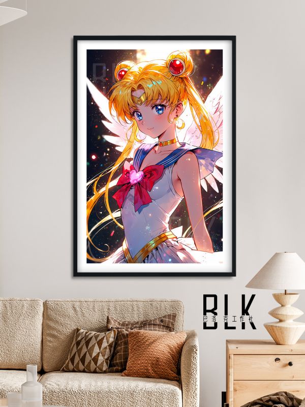 巴洛克 《閃光美少女》戰士水兵月月野兔Sailor Moon裝飾畫 