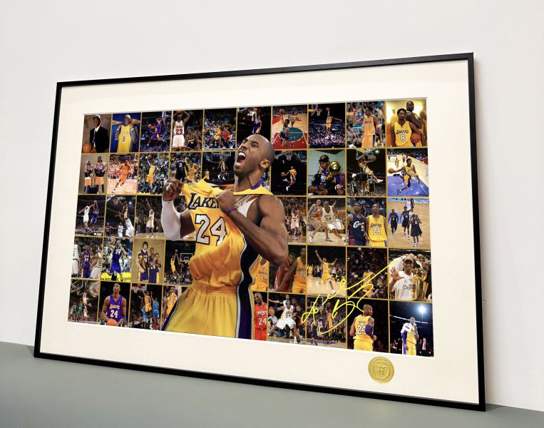 H2工作室 《科比–籃壇二十載》NBA科比布萊恩特黑曼巴湖人隊裝飾畫 