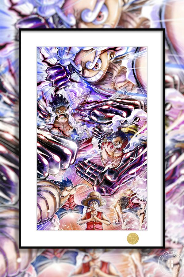 H2工作室 《蒙奇D路飛》海賊王尼卡太陽神四檔五檔裝飾畫 