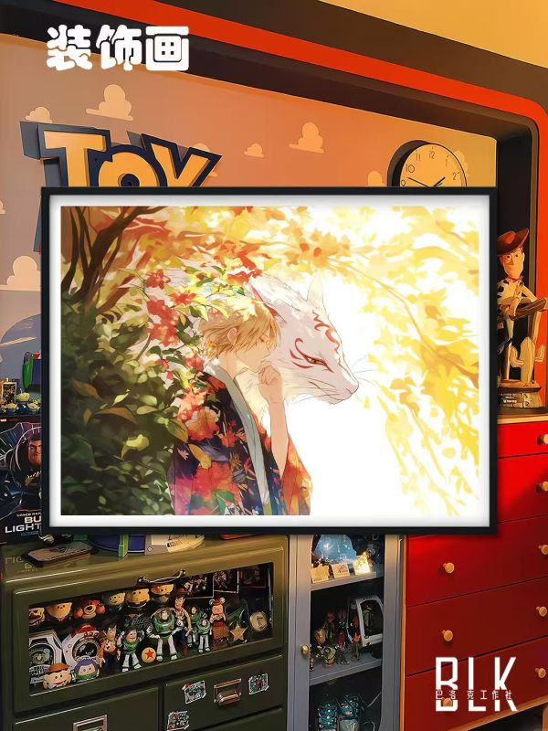 巴洛克 夏目貴志貓咪老師夏目友人帳裝飾畫/冰箱貼 