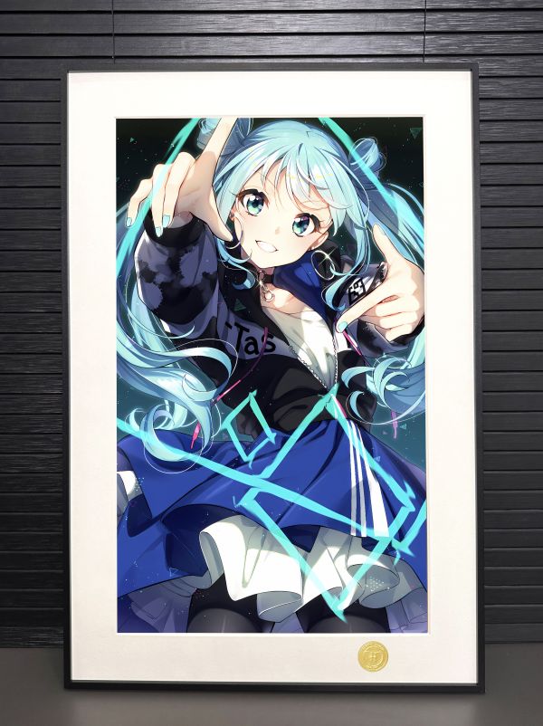 H2工作室 《初音未來》miku大蔥公主殿下裝飾畫 
