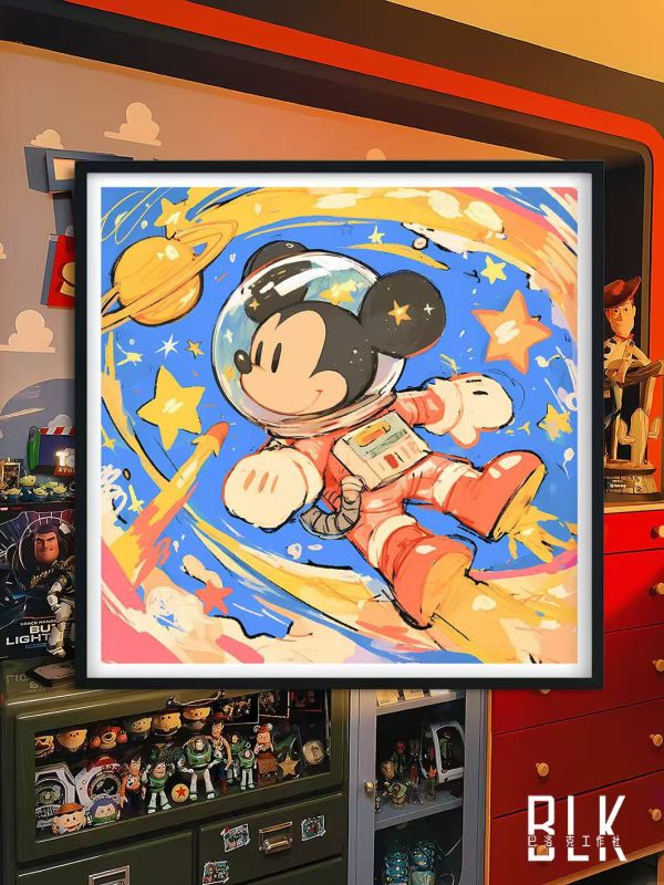 巴洛克 百變米奇米老鼠唐老鴨動漫藝術裝飾畫/亞克力冰箱貼 