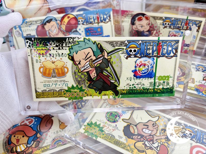 星空工作室 《海賊王美金版畫磚》魯夫索隆喬巴香吉士娜美羅賓 