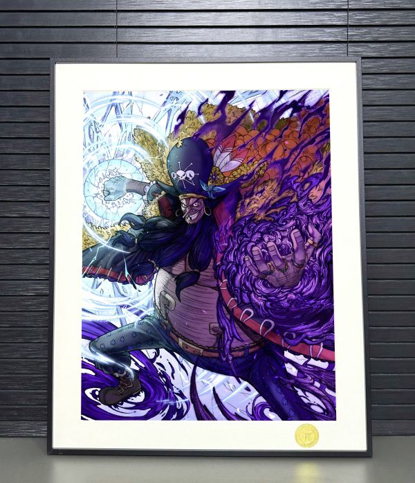H2工作室 《黑鬍子》海賊王馬歇爾D蒂奇四皇洛克斯裝飾畫 
