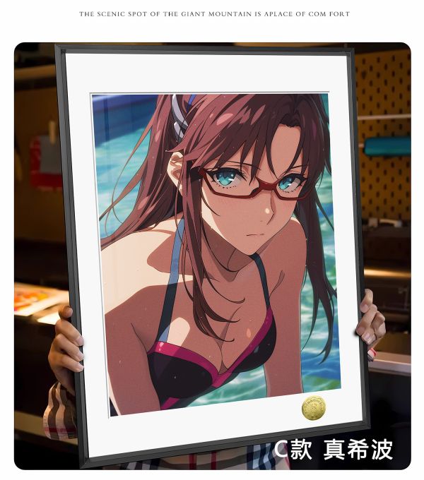 皇呱《EVA夏日水着》新世紀福音戰士明日香凌波麗真希波水着裝飾畫 