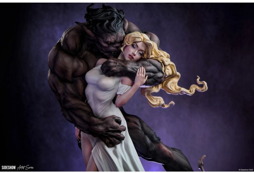 正版授權 Sideshow 46cm 美女與野獸 