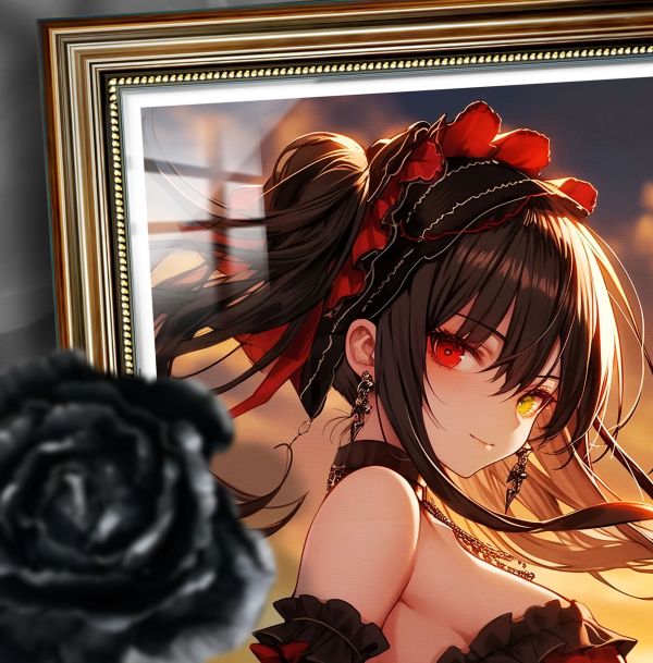 阿喵畫社 黃昏時崎狂三超清裝飾畫 