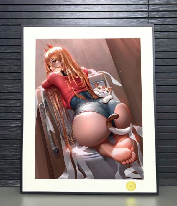 H2工作室 《電鋸人帕瓦》鏈鋸人Chainsaw Man血之魔人裝飾畫 