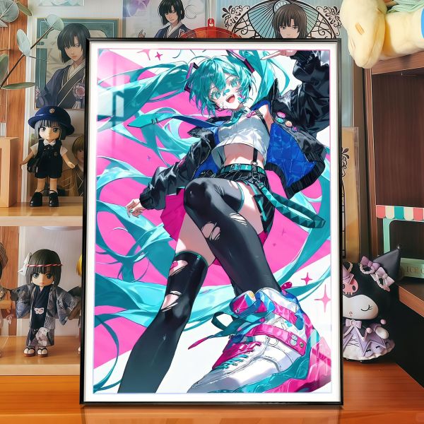 阿喵畫社 霓音幻彩 初音未來裝飾畫 
