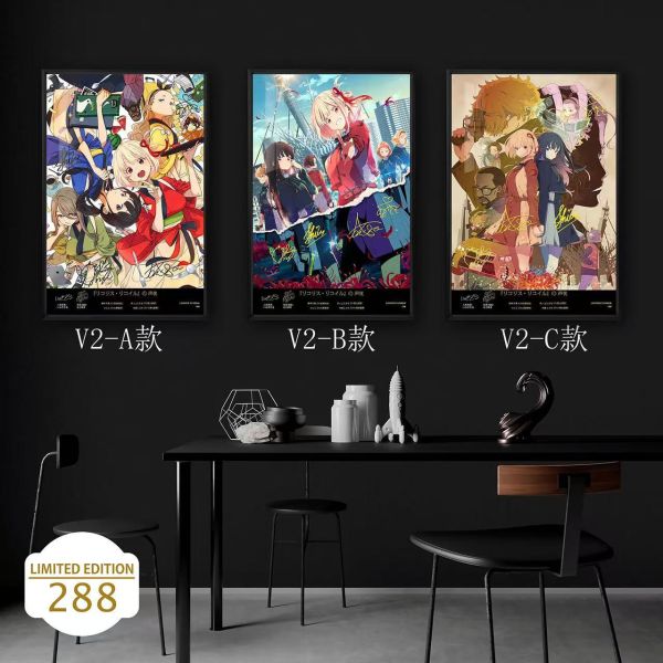 千鳥社 《莉可麗絲聲優第二彈》錦木千束井上瀧奈中原瑞希胡桃簽名裝飾畫 