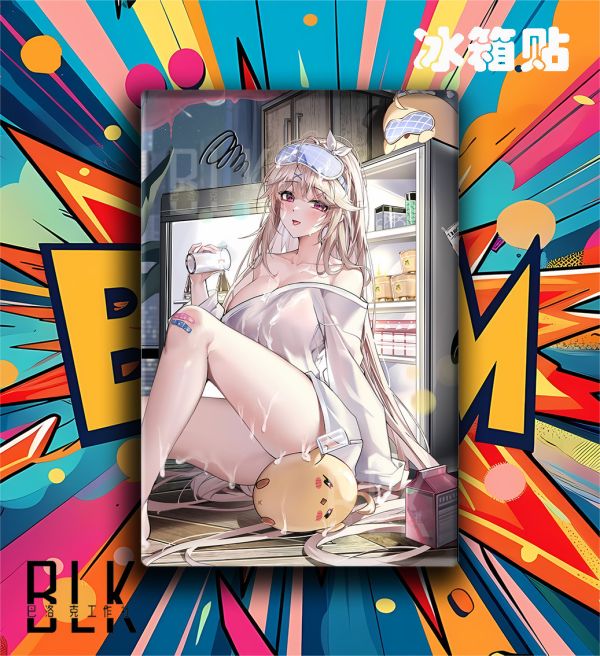 巴洛克《冰箱安克雷奇》Anchorage碧藍航線裝飾畫冰箱貼 