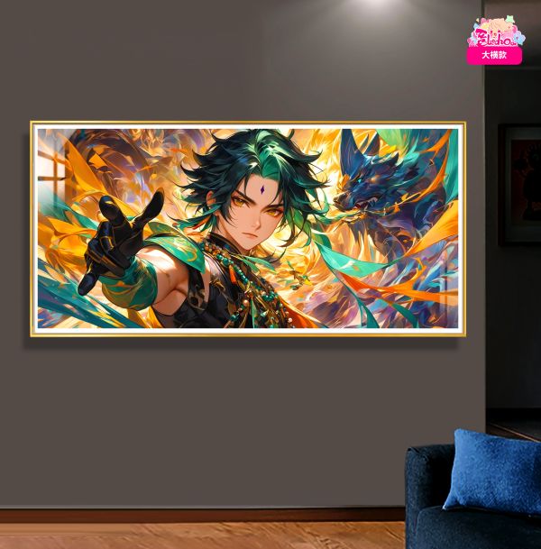 阿喵畫社 誅惡魈 大橫款裝飾畫 