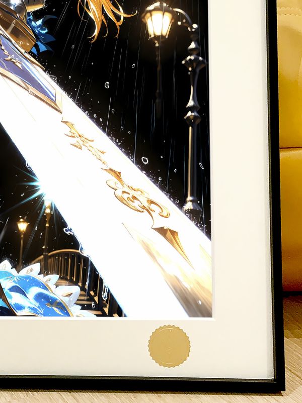 星空《月下吾王》阿爾託莉雅Fate亞瑟王Saber裝飾畫 